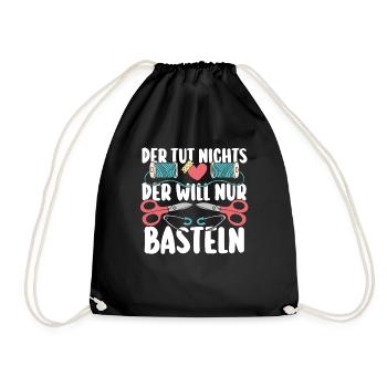 Bastler Basteln - Turnbeutel - Schwarz - Vorne
