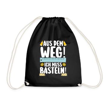 Bastler Basteln - Turnbeutel - Schwarz - Vorne