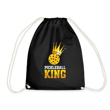 Lustiges Pickleball Geschenk - Turnbeutel - Schwarz - Vorne