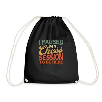 J’ai interrompu ma session d’échecs pour rester ici - Sac de sport léger - noir - Devant