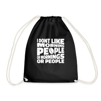 Black Humor Funny - Drawstring Bag - black - Front