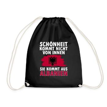Albanische Flagge Albanischer Adler Shqiponja - Turnbeutel - Schwarz - Vorne