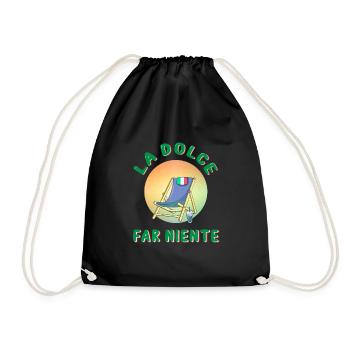 La dolce far niente - Drawstring Bag - black - Front