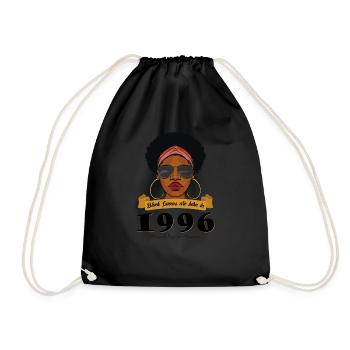 Black Queens Born in 1996 turn 28 and Look - Drawstring Bag - black - Front