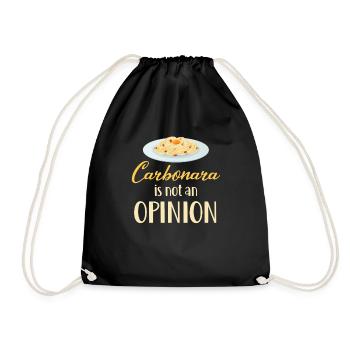Carbonara Connaisseur Italiano Macaroni au fromage - Sac de sport léger - noir - Devant
