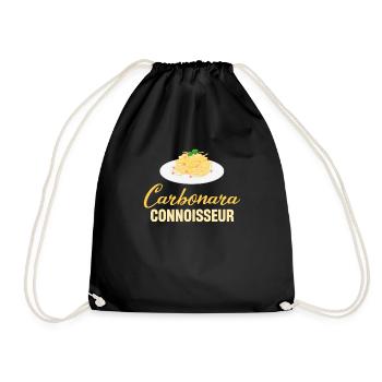 Carbonara Connaisseur Italiano Macaroni au fromage - Sac de sport léger - noir - Devant