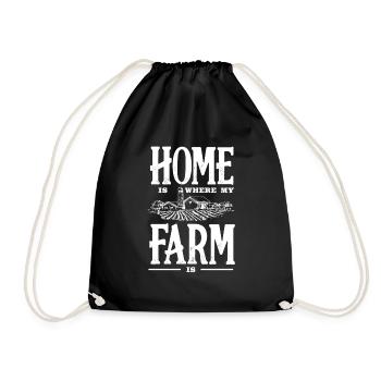 Funny Farmer Farm Farmer Gift - Drawstring Bag - black - Front