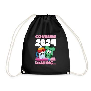 Cousine werden Cousine 2024 - Turnbeutel - Schwarz - Vorne