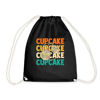 Baking Cupcakes - Drawstring Bag - black - Front