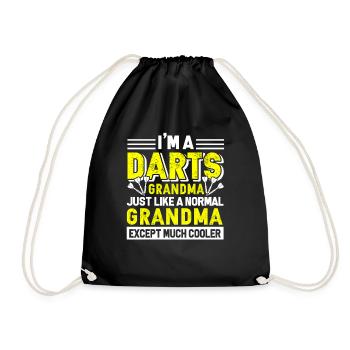 Darts Darts Grandma Is Cooler - Drawstring Bag - black - Front