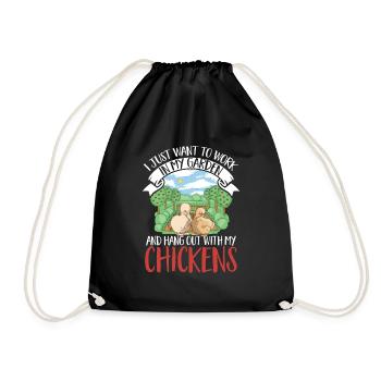 Seidenhuhn Poulet soyeux - Sac de sport léger - noir - Devant