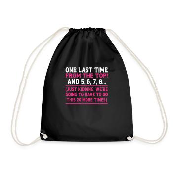 One last time from the best funny dance lover - Drawstring Bag - black - Front