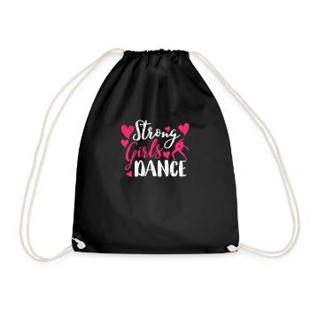 Forte fille amateur de danse. Drôle de danse - Sac de sport léger - noir - Devant