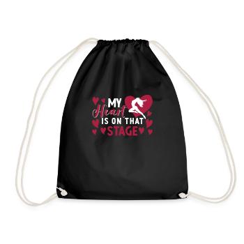 Mon cœur est sur cette scène en train de danser le hip hop drôle - Sac de sport léger - noir - Devant