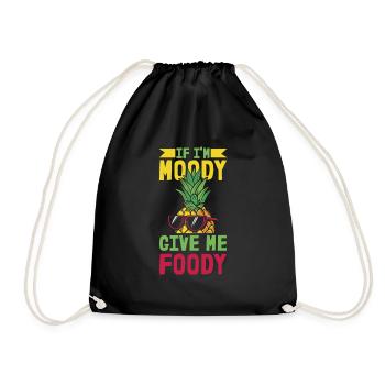 Ananas Si je suis de mauvaise humeur Donnez-moi de la nourriture - Sac de sport léger - noir - Devant