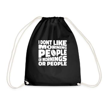 Black Humor Funny - Drawstring Bag - black - Front