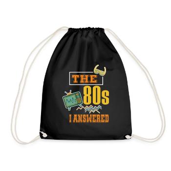 Fille garçon enfants 70 s 80 s 90 s Disco Costume tenue - Sac de sport léger - noir - Devant
