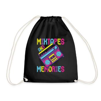 Fille garçon enfants 70 s 80 s 90 s Disco Costume tenue - Sac de sport léger - noir - Devant