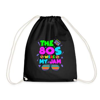 Fille garçon enfants 70 s 80 s 90 s Disco Costume tenue - Sac de sport léger - noir - Devant