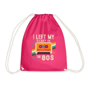 Fille garçon enfants 70 s 80 s 90 s Disco Costume tenue - Sac de sport léger - fuchsia - Devant
