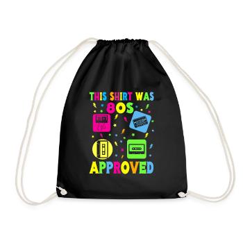 Fille garçon enfants 70 s 80 s 90 s Disco Costume tenue - Sac de sport léger - noir - Devant