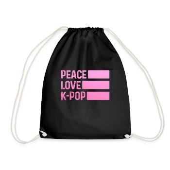 K-Pop-Fan Geschenk Koreanische Popmusik - Turnbeutel - Schwarz - Vorne