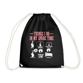 K-Pop-Fan Geschenk Koreanische Popmusik - Turnbeutel - Schwarz - Vorne
