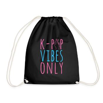 K-Pop-Fan Geschenk Koreanische Popmusik - Turnbeutel - Schwarz - Vorne