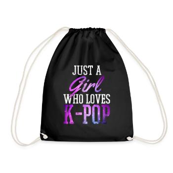 K-Pop-Fan Geschenk Koreanische Popmusik - Turnbeutel - Schwarz - Vorne