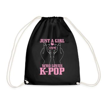 K-Pop-Fan Geschenk Koreanische Popmusik - Turnbeutel - Schwarz - Vorne