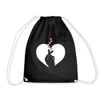 K-Pop-Fan Geschenk Koreanische Popmusik - Turnbeutel - Schwarz - Vorne