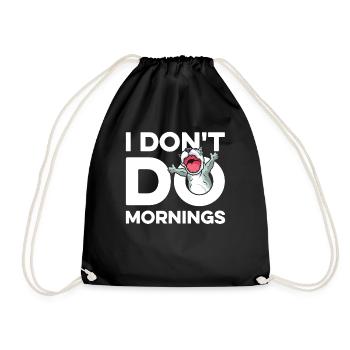 American Bully Drôle Je Ne Fais Pas De Matins - Sac de sport léger - noir - Devant