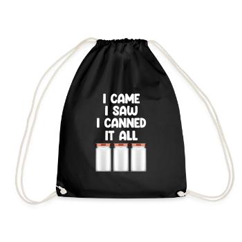 Je suis venu, j’ai vu que j’avais tout mis en conserve pour - Sac de sport léger - noir - Devant