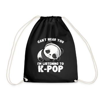 Je ne t’entends pas, j’écoute des produits Kpop - Sac de sport léger - noir - Devant