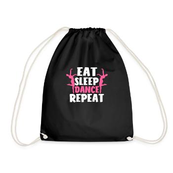 Eat Sleep Dance Repeat Funny Love Dancing Teacher - Turnbeutel - Schwarz - Vorne