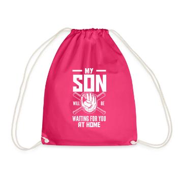 Lustiger Baseball - Turnbeutel - Fuchsia - Vorne