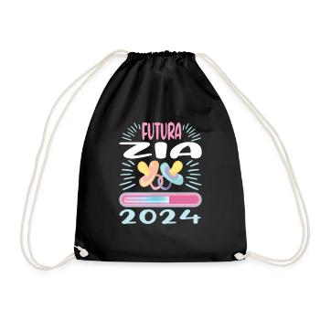 Zia 2024 Loading Aunt 2024 - Drawstring Bag - black - Front