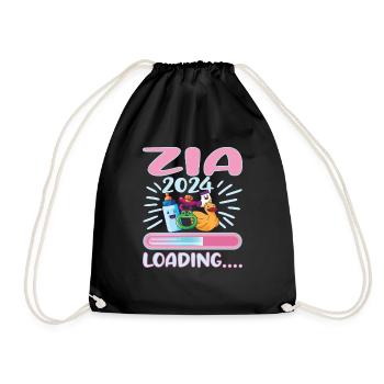 Zia 2024 Loading Aunt 2024 - Drawstring Bag - black - Front