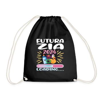 Zia 2024 Loading Aunt 2024 - Drawstring Bag - black - Front