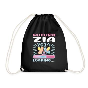 Zia 2024 Loading Aunt 2024 - Drawstring Bag - black - Front