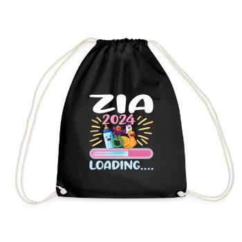 Zia 2024 Loading Aunt 2024 - Drawstring Bag - black - Front