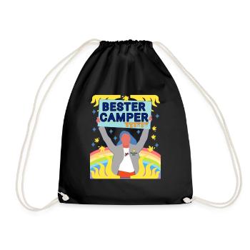 Camp - Camping - Turnbeutel - Schwarz - Vorne