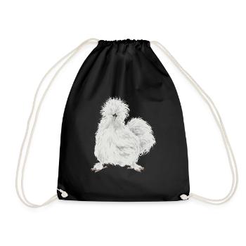 Seidenhuhn Poulet soyeux - Sac de sport léger - noir - Devant