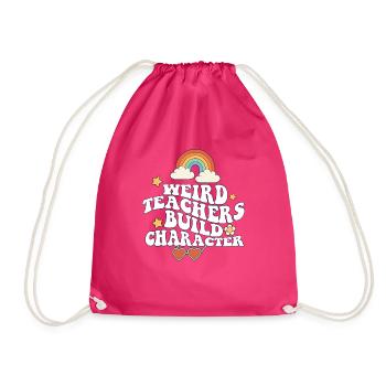 Des enseignants bizarres construisent un personnage à l’école groovy - Sac de sport léger - fuchsia - Devant