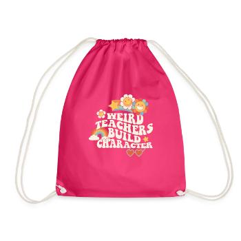 Des enseignants bizarres construisent un personnage à l’école groovy - Sac de sport léger - fuchsia - Devant