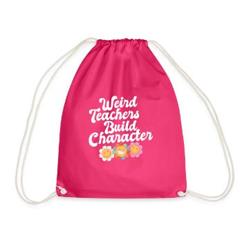Des enseignants bizarres construisent un personnage à l’école groovy - Sac de sport léger - fuchsia - Devant