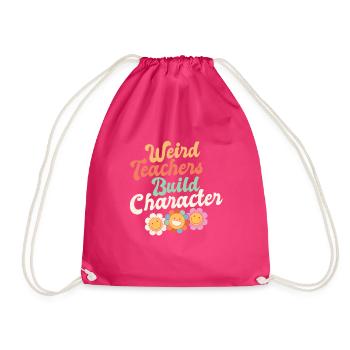 Des enseignants bizarres construisent un personnage à l’école groovy - Sac de sport léger - fuchsia - Devant