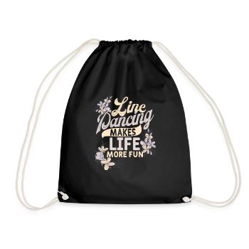 Line Dancing Makes More Fun Dance Performers - Drawstring Bag - black - Front