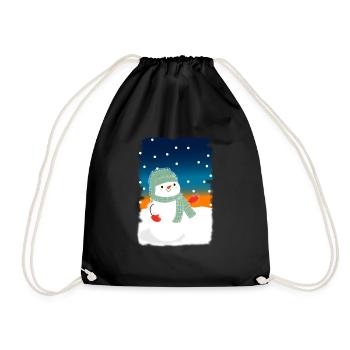 Snowman With Christmas Hat Snowman Lover Gift - Turnbeutel - Schwarz - Vorne