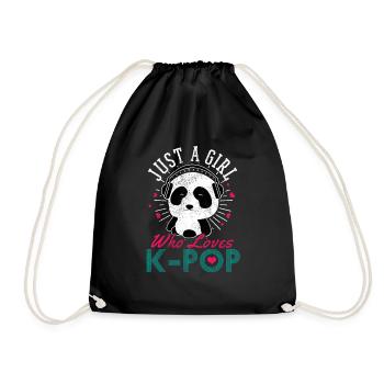 K-Pop Fan Geschenk Koreanische Popmusik - Turnbeutel - Schwarz - Vorne